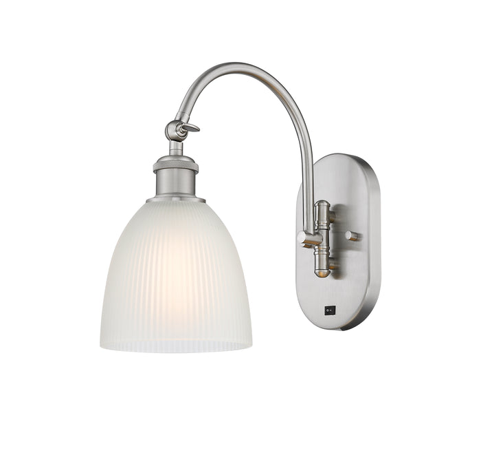 Brushed Satin Nickel / White