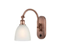 Ballston Sconce Cast Brass Steel Glass