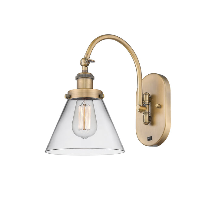 Ballston Sconce Cast Brass Steel Glass