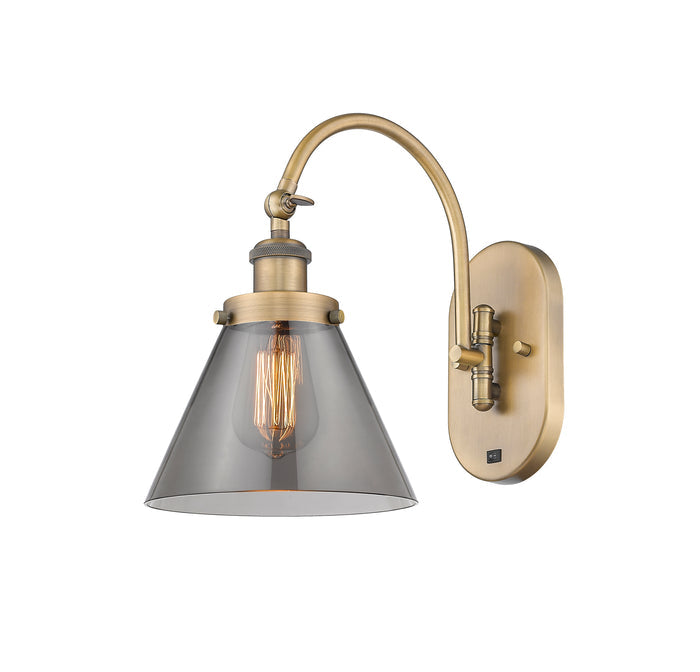 Ballston Sconce Cast Brass Steel Glass