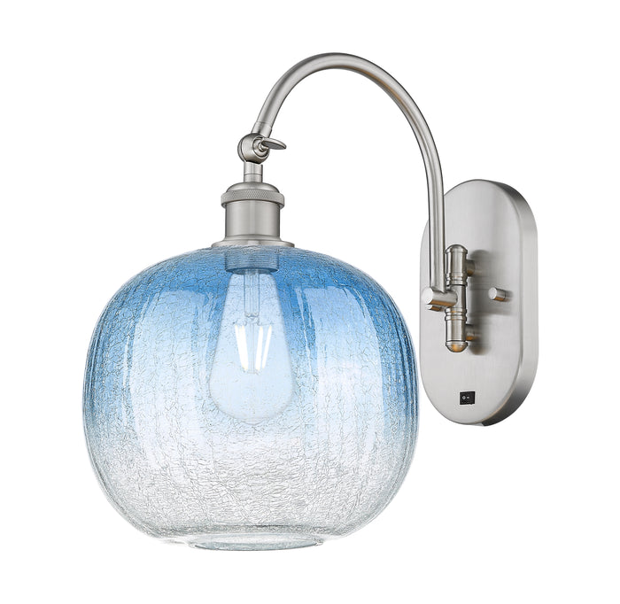 Brushed Satin Nickel / Sapphire Blue