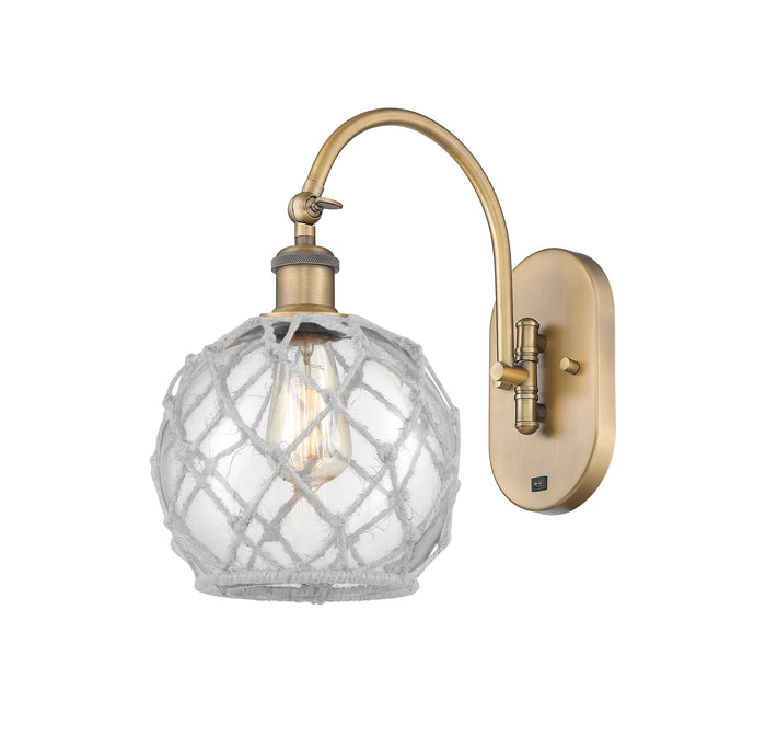 Brushed Brass / Clear Glass with White Rope