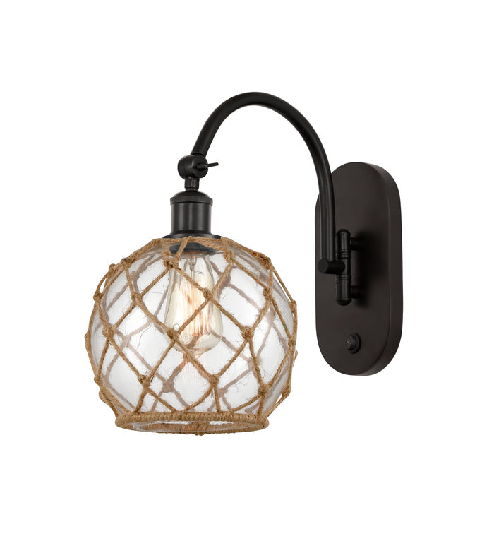 Oil Rubbed Bronze / Clear Glass with Brown Rope