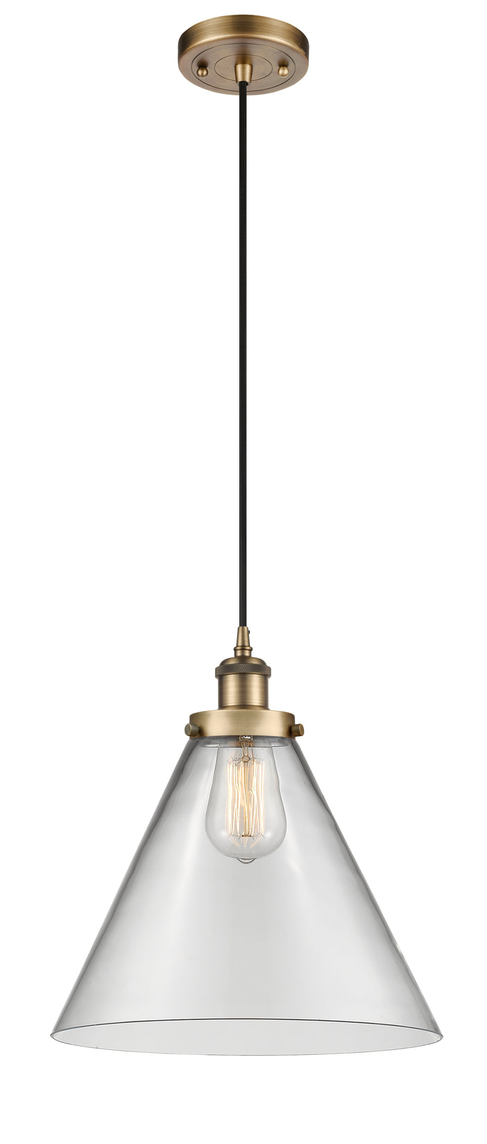 Brushed Brass / Clear