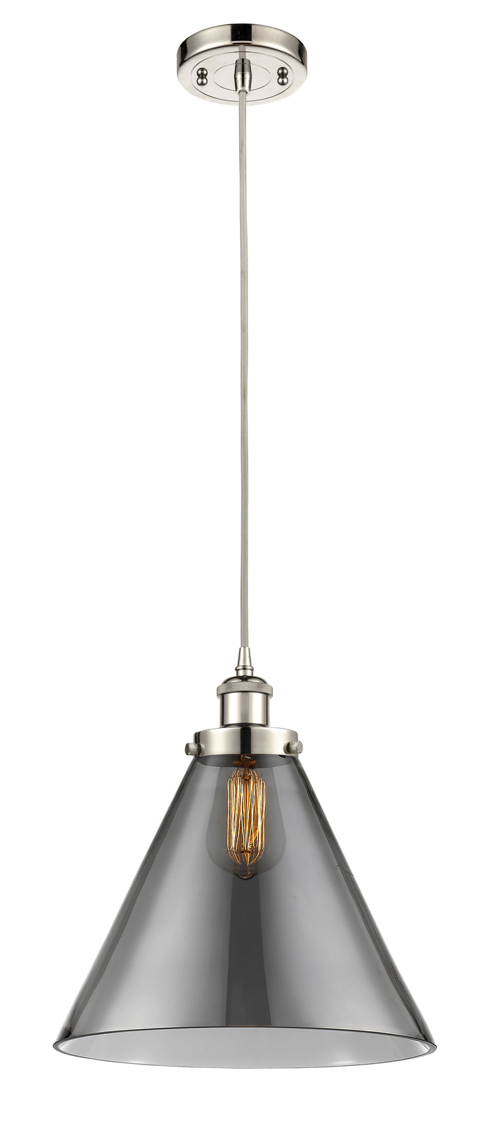 Polished Nickel / Light Smoke