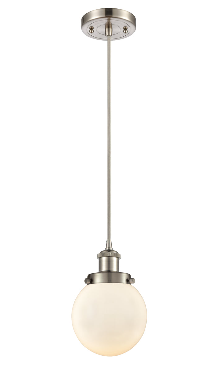 Brushed Satin Nickel / Matte White