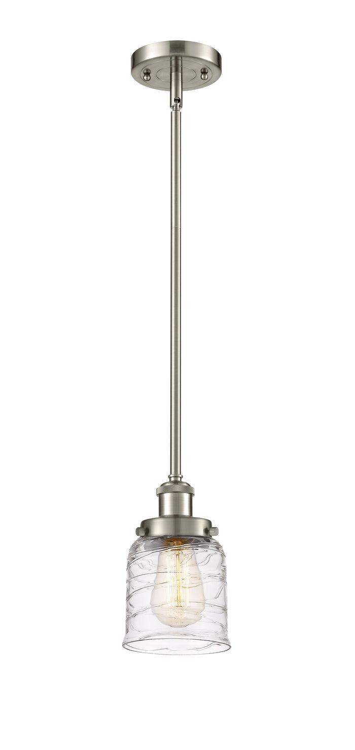 Brushed Satin Nickel / Clear Deco Swirl