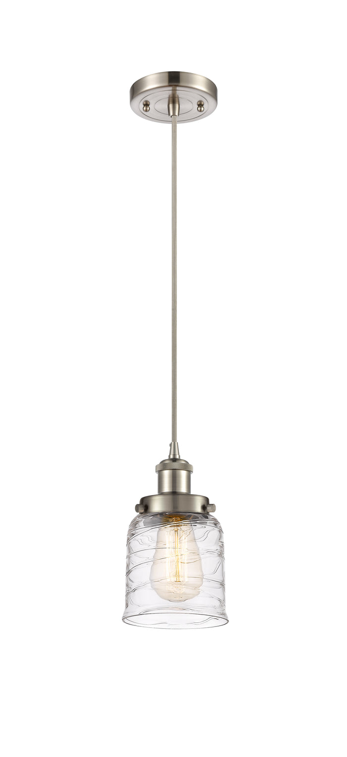 Brushed Satin Nickel / Clear Deco Swirl
