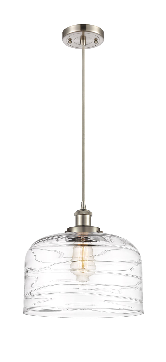Brushed Satin Nickel / Clear Deco Swirl