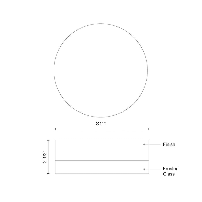 Bedford 11-in Steel Flush Mount