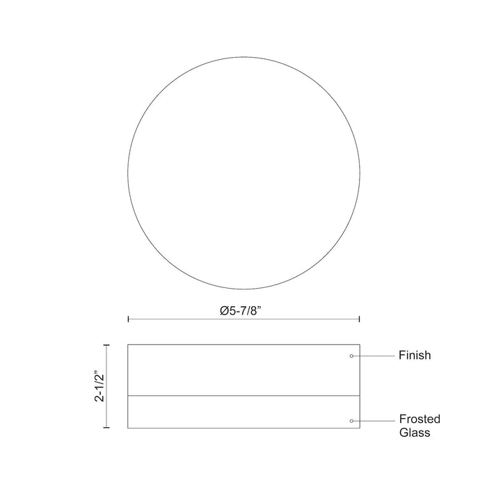 Bedford 6-in Steel Flush Mount