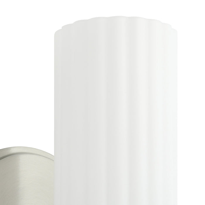 Bedminster 5-inch 1-light Brushed Nickel Vanity Light with Etched Opal Ribbed Glass Shade