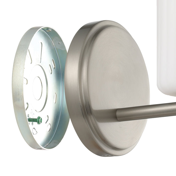Bedminster 5-inch 1-light Brushed Nickel Vanity Light with Etched Opal Ribbed Glass Shade