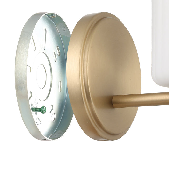 Bedminster 5-inch 1-light Champagne Gold Vanity Light with Etched Opal Ribbed Glass Shade