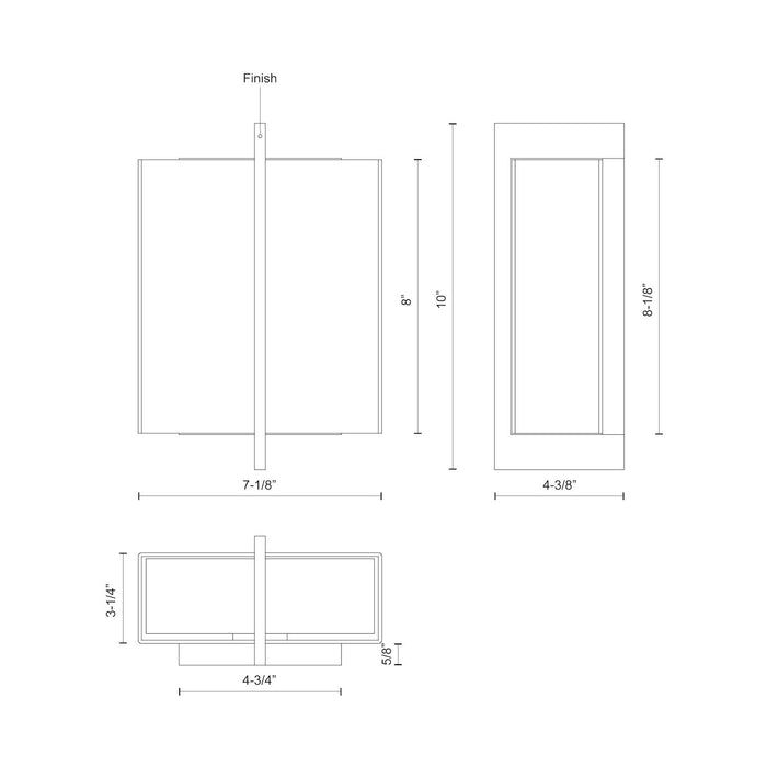 Bengal 7-in Aluminum Wall Sconce
