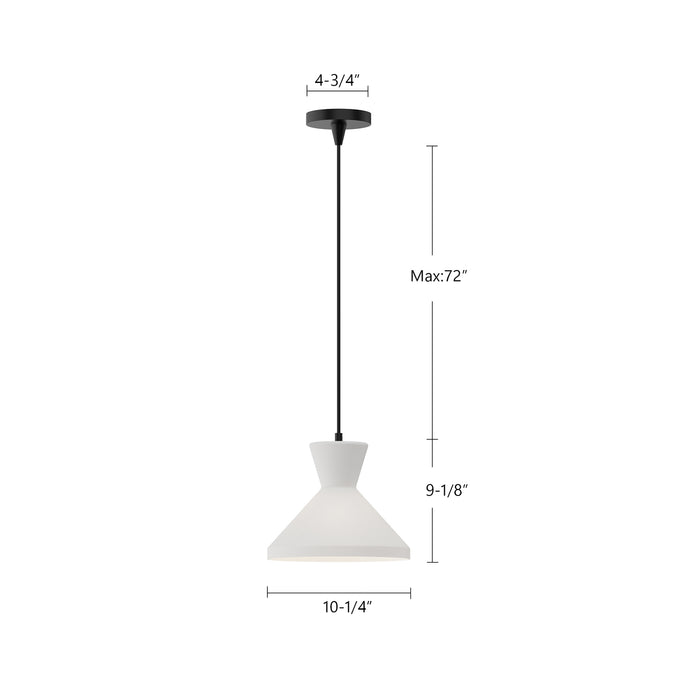 Betty 10-in Steel Pendant