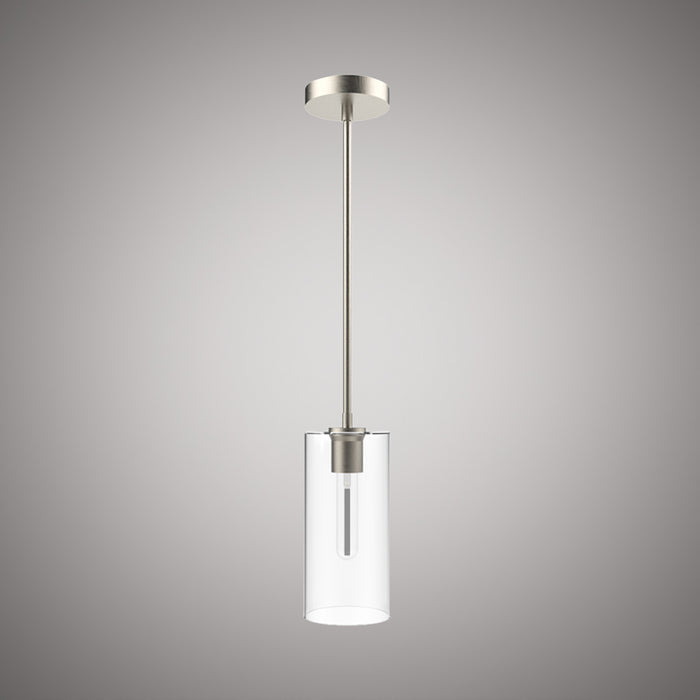 Blake Clear Glass Pendant Brushed nickel