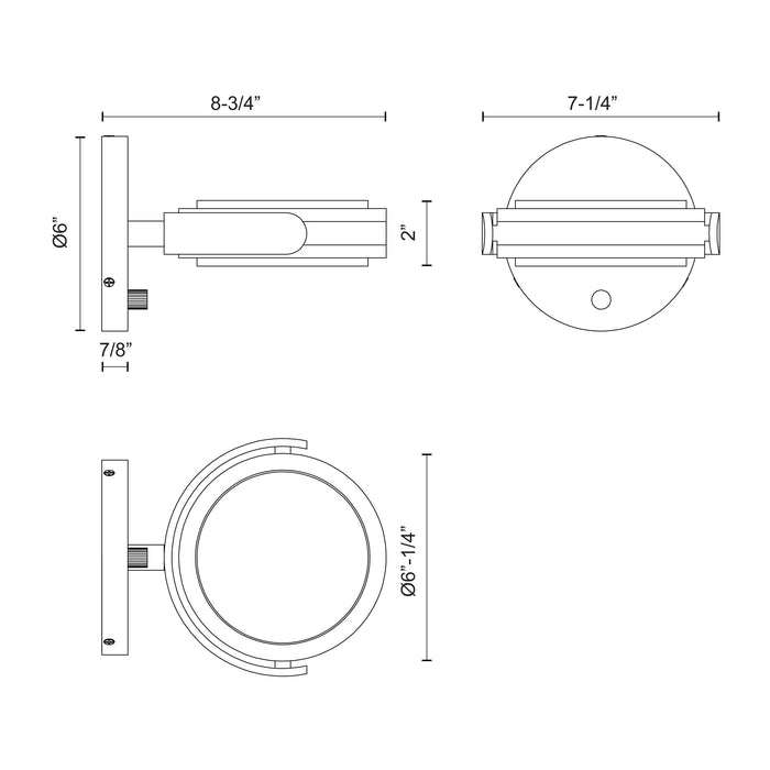 Blanco 6-in Steel Vanity Light