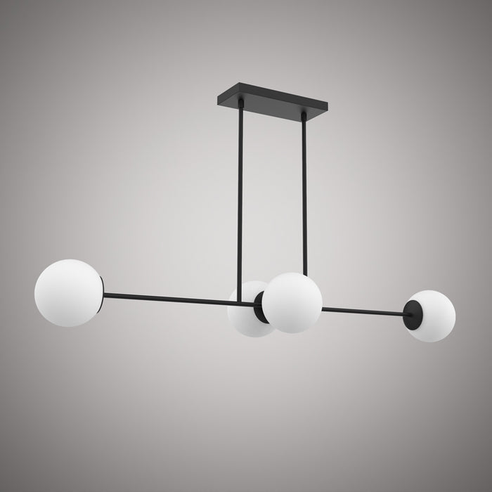 4 Lights Bloom 48-in Linear Matte Black  Dimmable 160W
