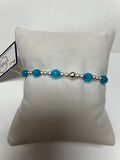 Blue Cat’s Eye Bracelet in Silver