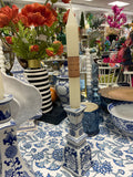 Blue collection tall candle holders