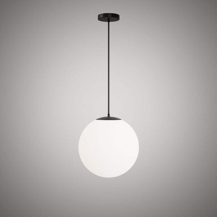 1 Lights Bolio  16-in Black pendant Matte Black  Dimmable 60W