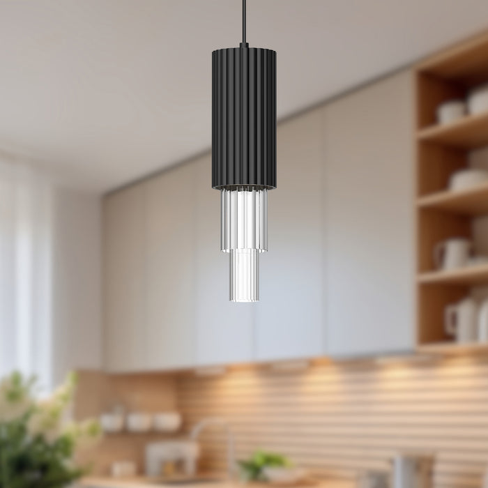 Bordeaux 4-in Steel Pendant