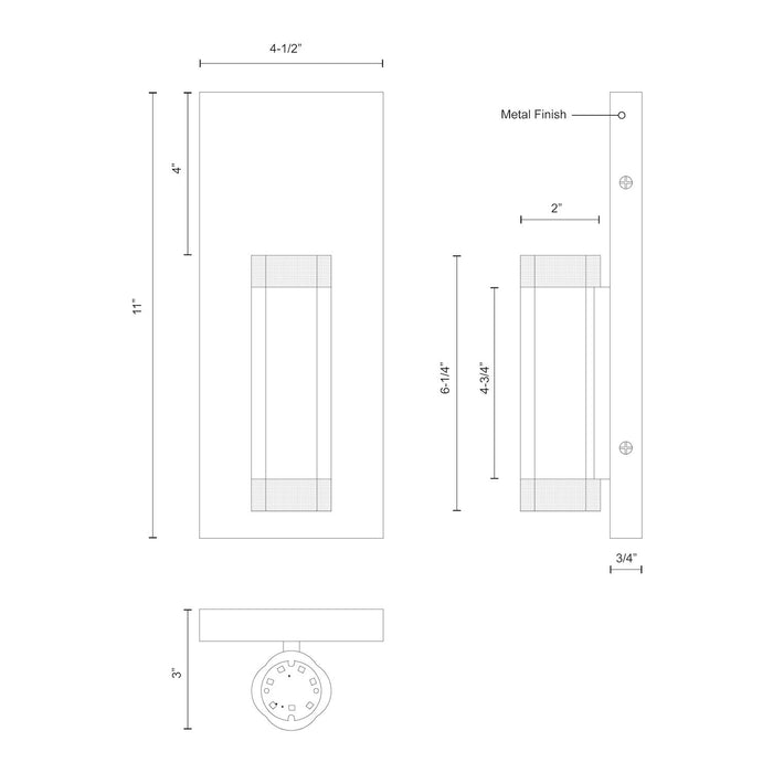 Brazen 5-in Aluminum Steel Wall Sconce