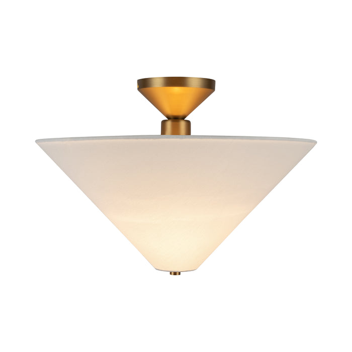 Brushed Gold/White Linen