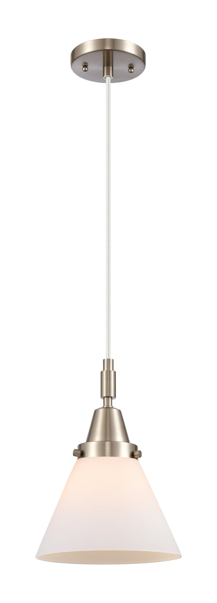 Brushed Satin Nickel / Matte White