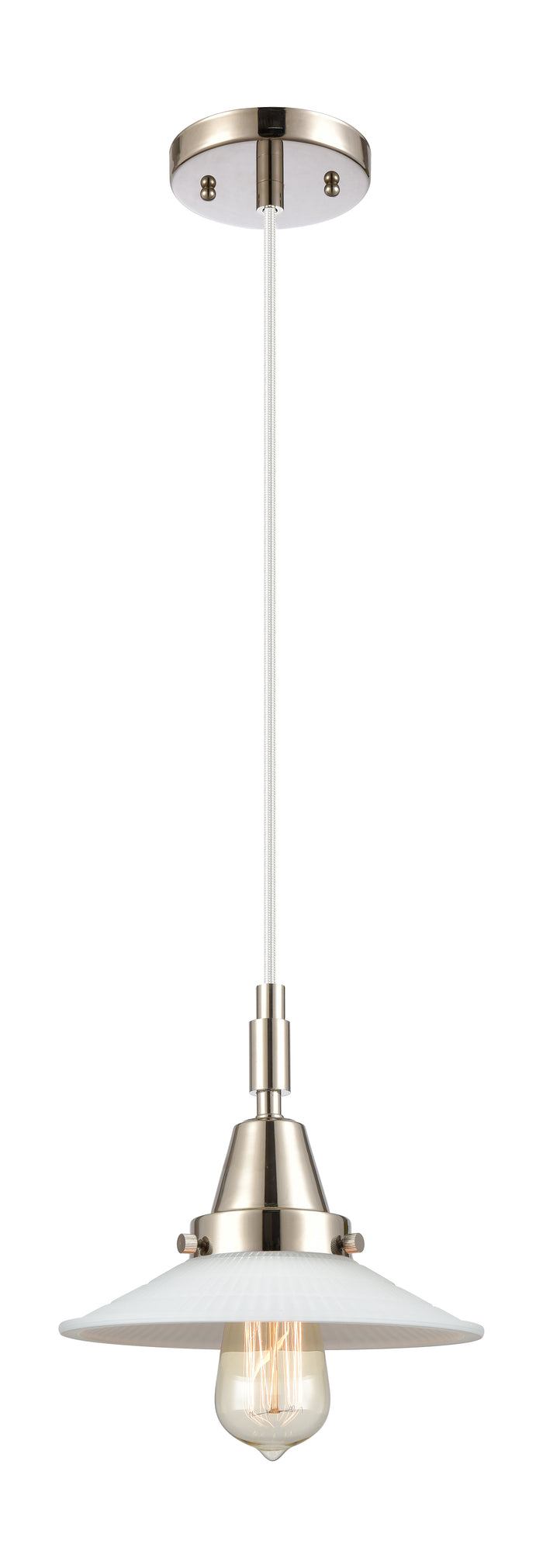 Polished Nickel / Matte White Halophane
