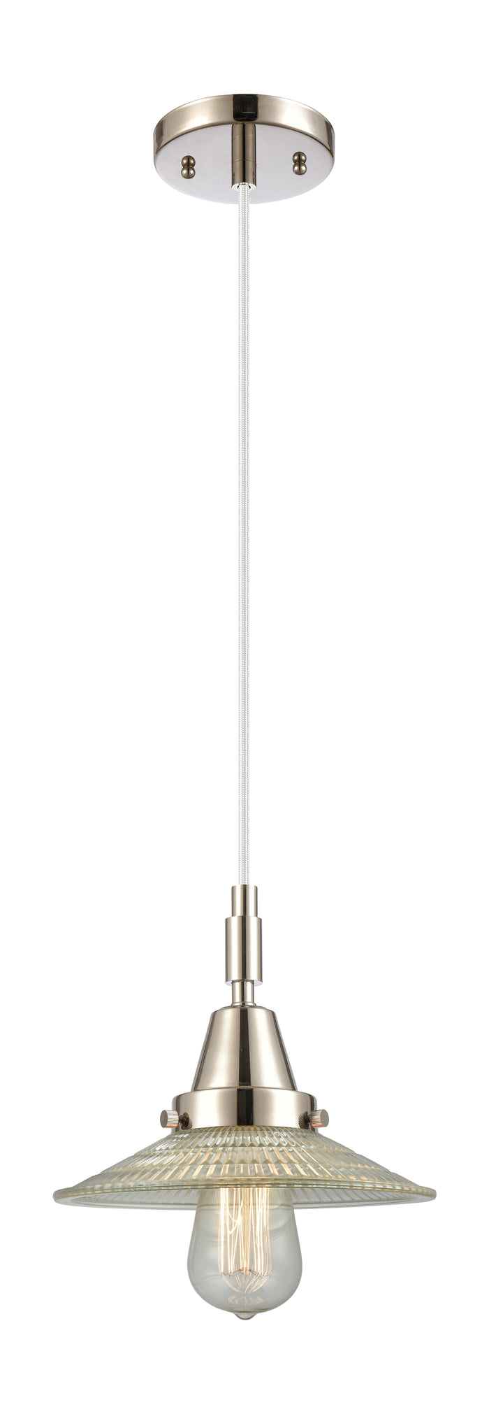 Polished Nickel / Clear Halophane