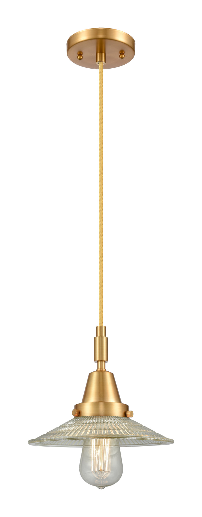 Satin Gold / Clear Halophane