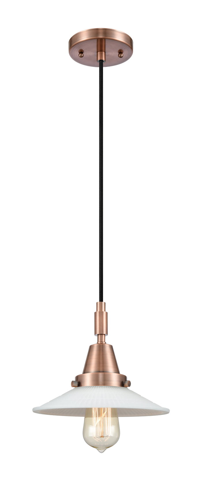 Caden Mini Pendant Antique Brass Glass