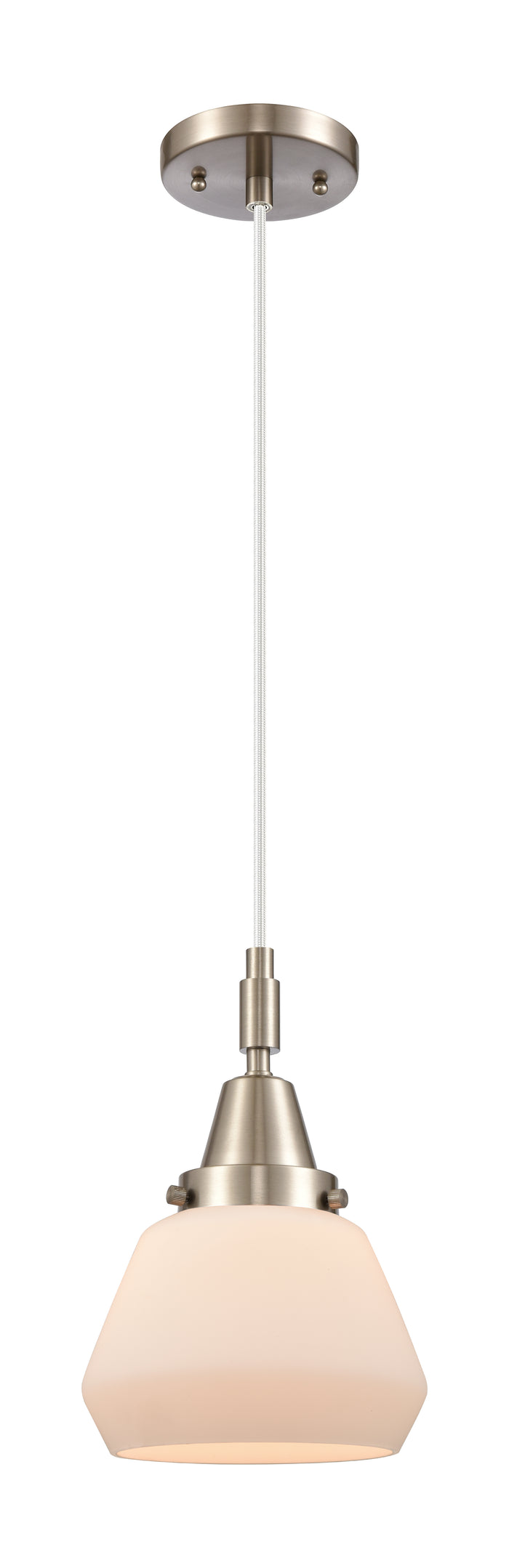 Brushed Satin Nickel / Matte White