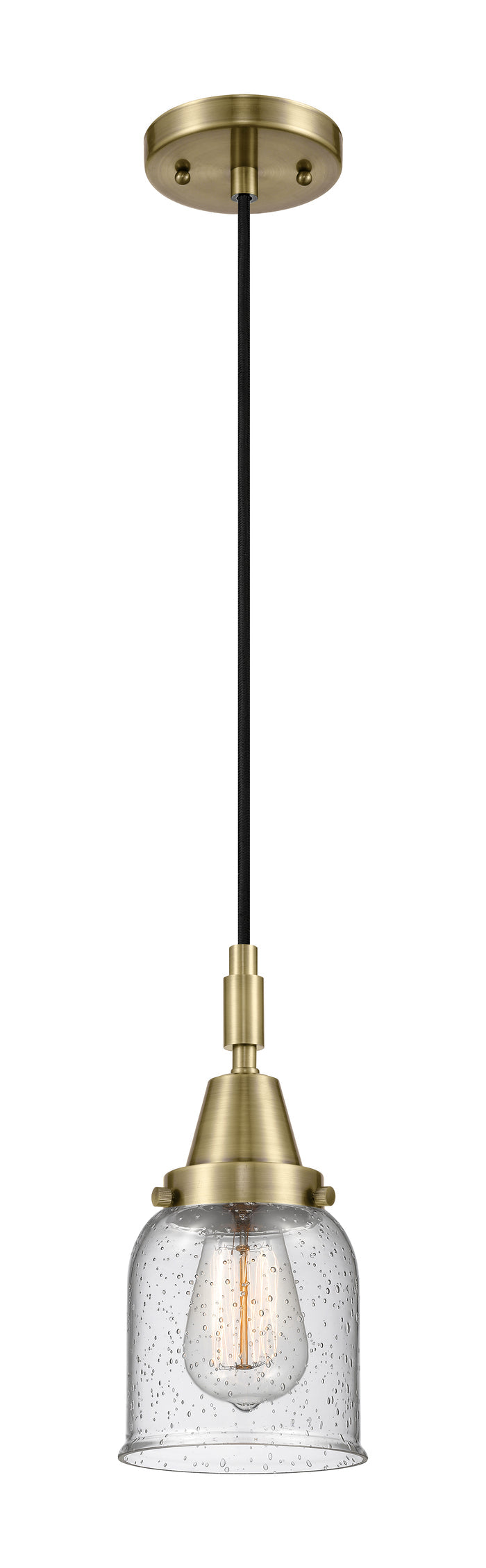 Caden Mini Pendant Antique Brass Glass