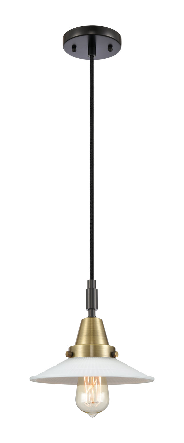 Caden Mini Pendant Antique Brass Glass