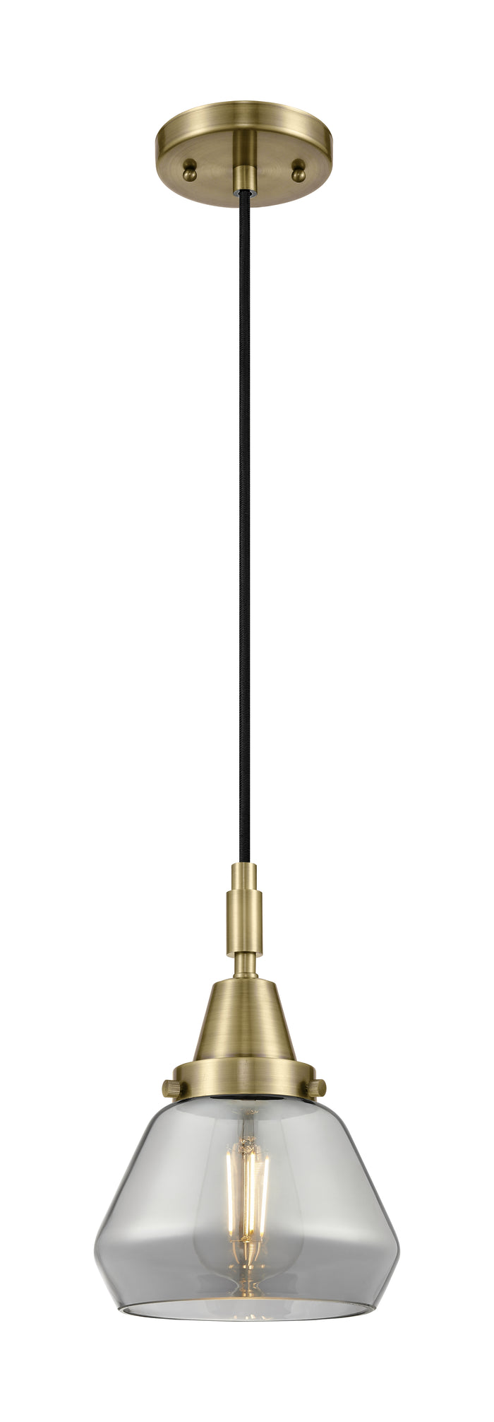 Caden Mini Pendant Antique Brass Glass