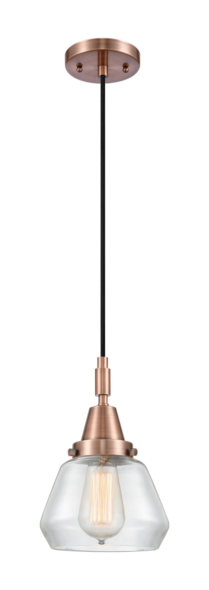 Caden Mini Pendant Antique Brass Glass