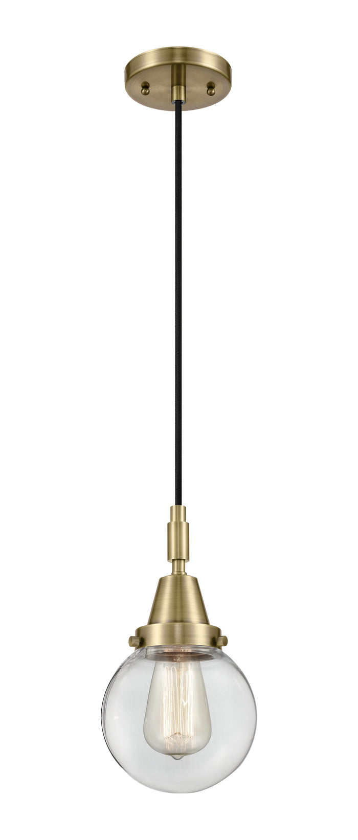 Caden Mini Pendant Brass Glass 6 Inch