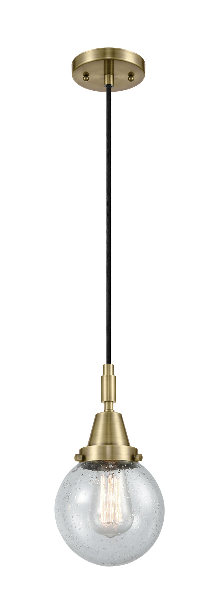 Caden Mini Pendant Brass Glass 6 Inch