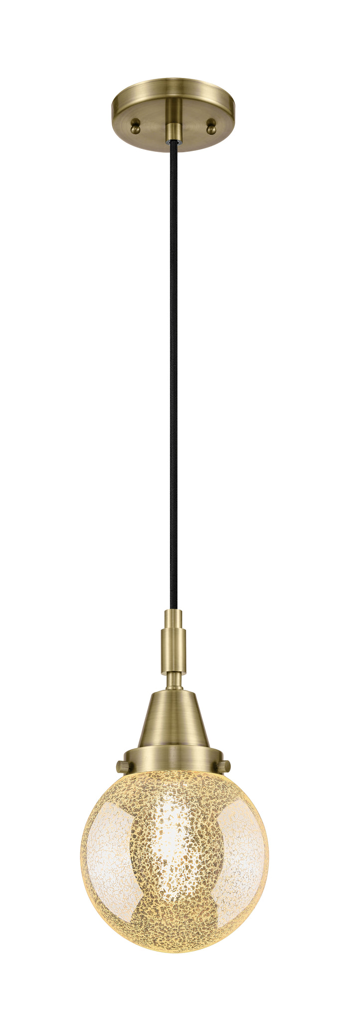 Caden Mini Pendant Brass Glass 6 Inch