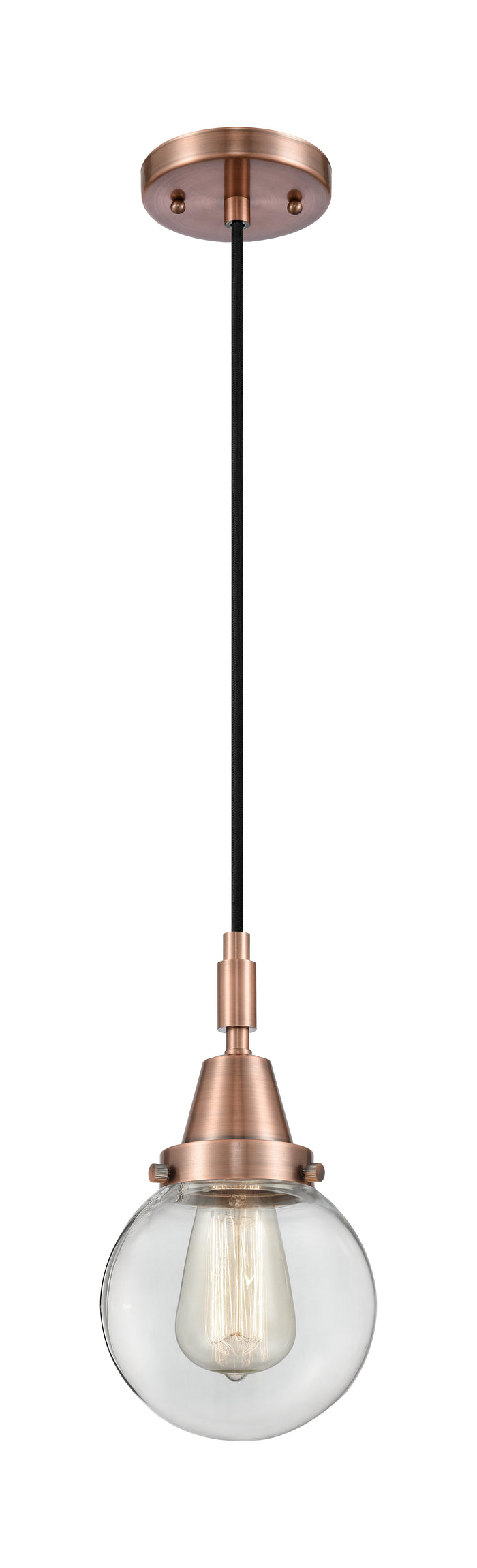 Caden Mini Pendant Brass Glass 6 Inch