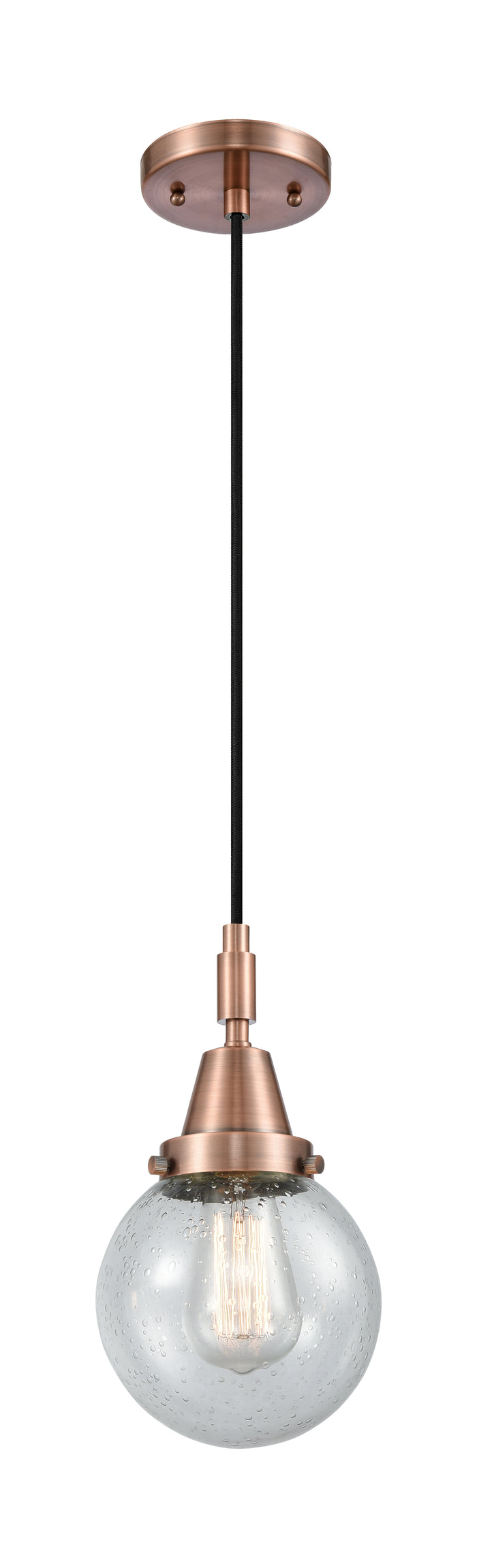 Caden Mini Pendant Brass Glass 6 Inch