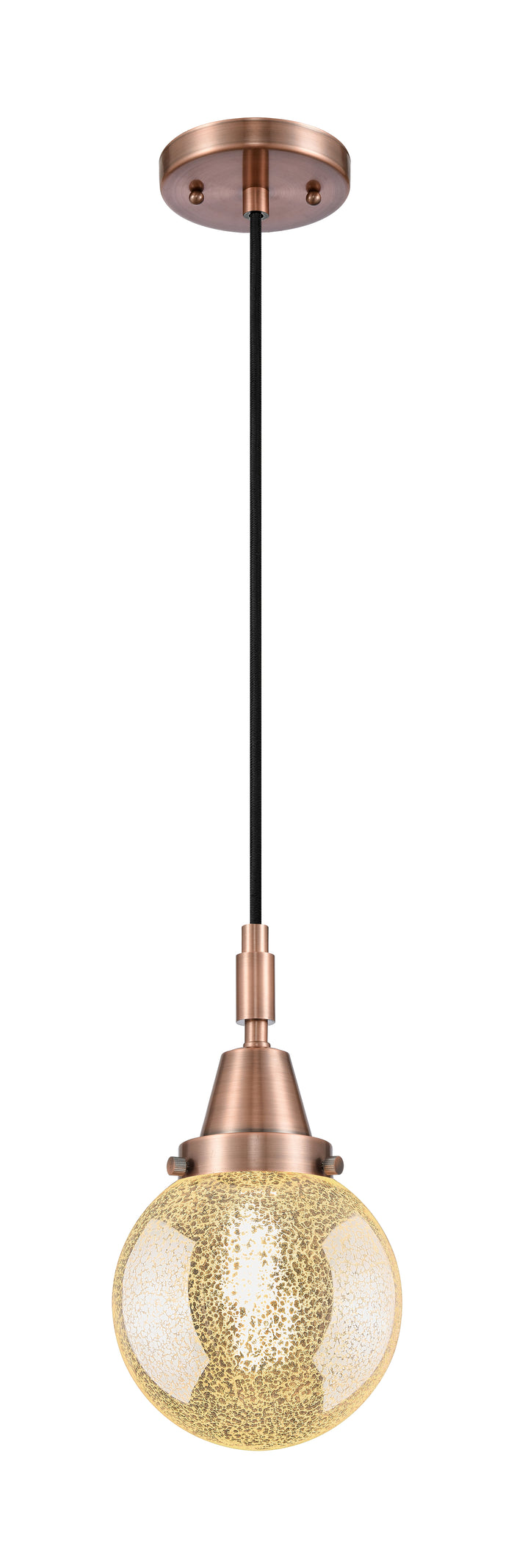 Caden Mini Pendant Brass Glass 6 Inch