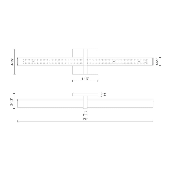 Camden 24-in Aluminum Vanity Light
