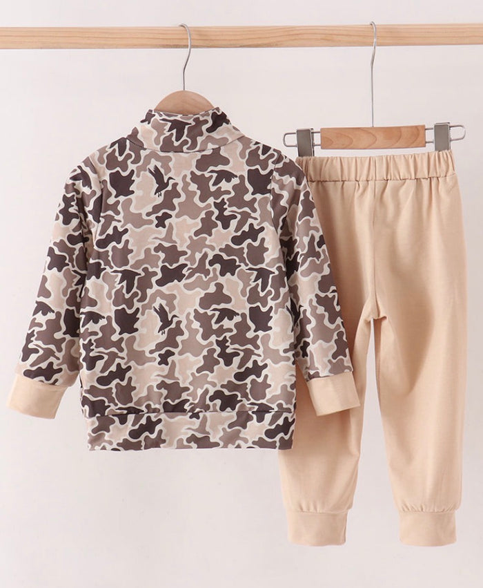 Camo duck embroidery jogger set
