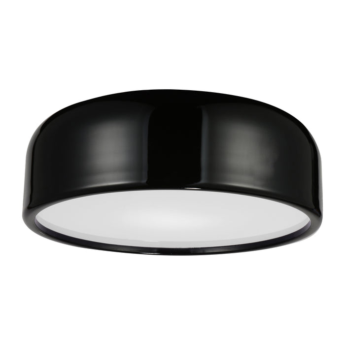 Campton 3 Light Black Flush Mount