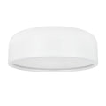 Campton 3 Light White Drum Shade Flush Mount