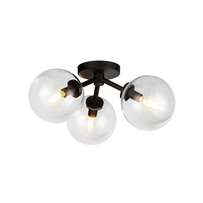 Cassia 17-in Steel Semi-Flush Mount
